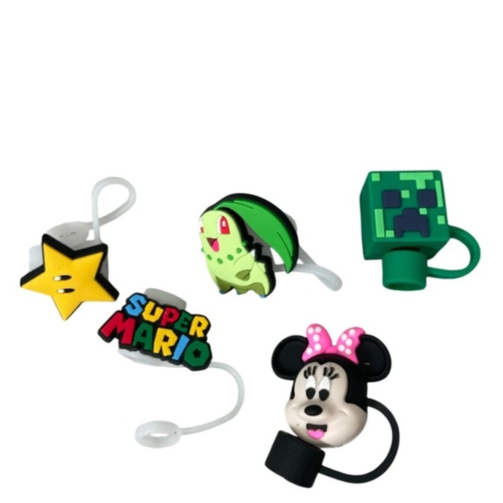 Colorful Character Straw Toppers